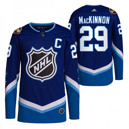 Herren Eishockey Colorado Avalanche Trikot Nathan MacKinnon 29 2022 NHL All-Star Blau Authentic